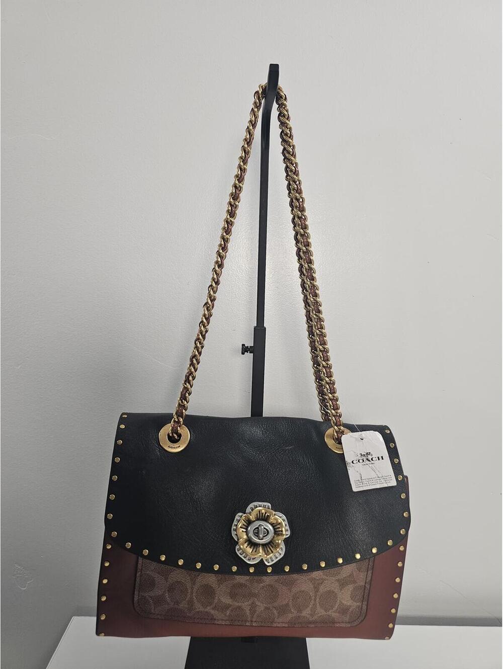 Coach Parker Signature Floral Turnlock Shoulder Bag NWT - Picture 2 of 15